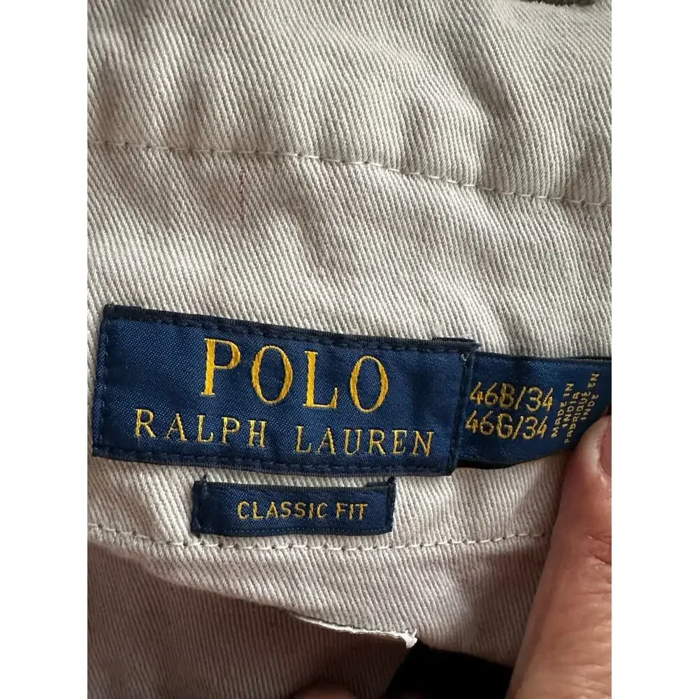 Polo Ralph Lauren Mens 46B Canvas Pants Classic Fit Ripstop Utility Camouflage